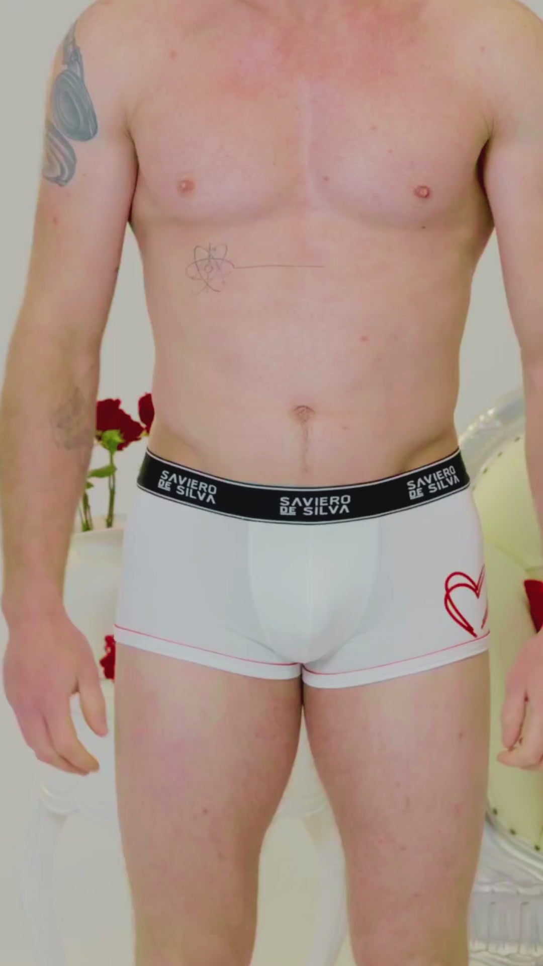 White Entwined Collection low-rise  trunks