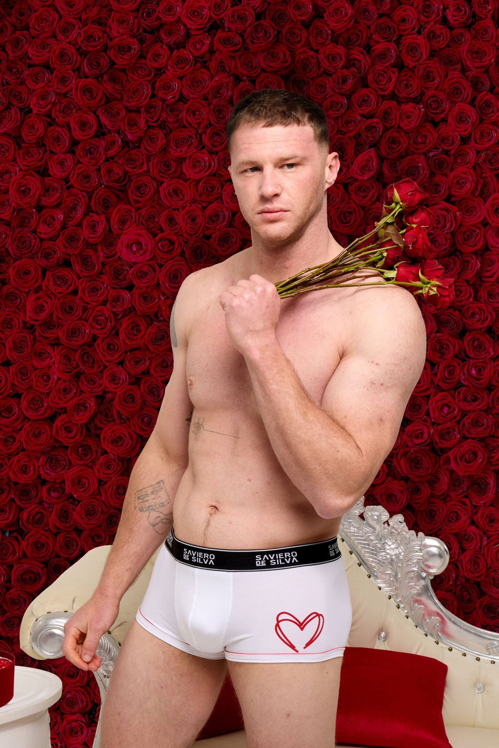 White Entwined Collection low-rise trunks