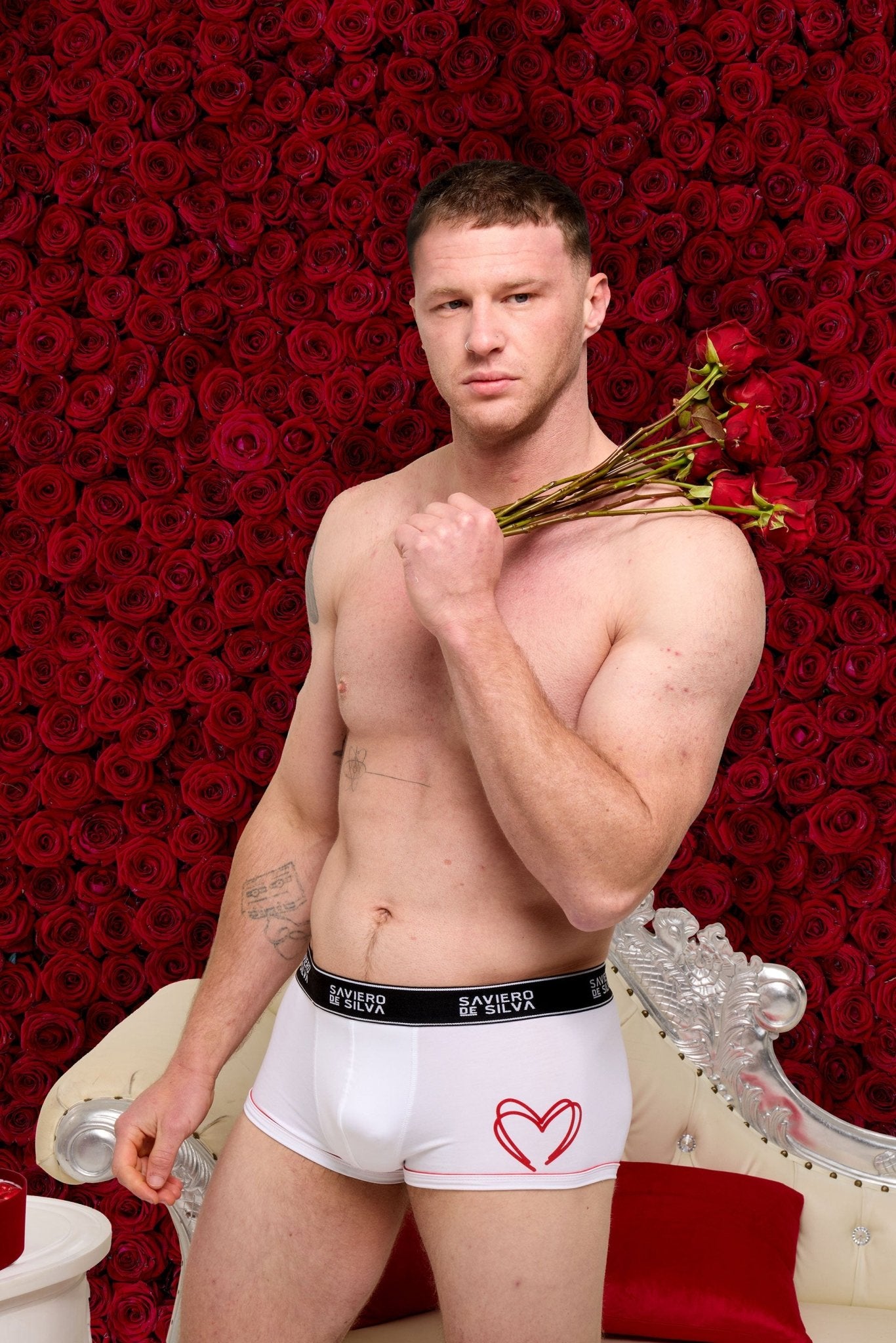 White Entwined Collection low-rise trunks